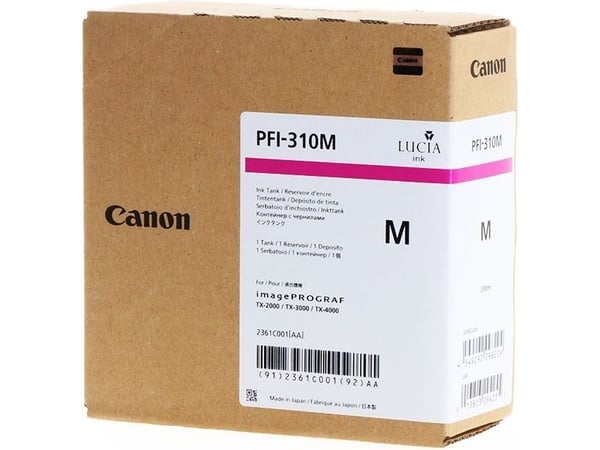 Canon PFI-310M, Magenta, Väriainepohjainen muste, 330 ml