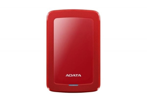 ADATA HV300 - Harddisk - 1 TB - ekstern (bærbar) - USB 3.1 - 256-bit AES - rød