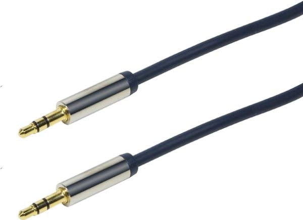 LogiLink 3.5mm - 3.5mm 1m, 3.5mm, Hankjønn, 3.5mm, Hankjønn, 1 m, Blå