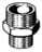 Viega brystnippel 1" x 1/2" rødgods