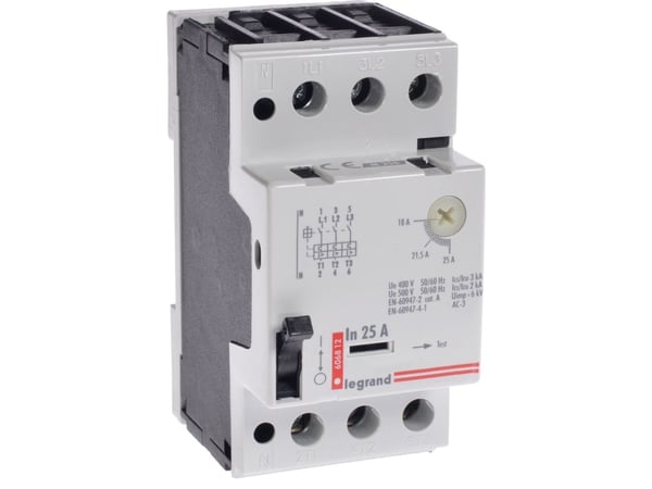 Legrand motorsikringsbryter 3P 11kW 18-25A M 250 25 606812