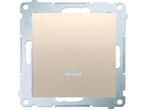 Contact-Simon DW1L.01/44, muovi, kultainen, IP20, IP44, 250 V, 10 A, 75 mm