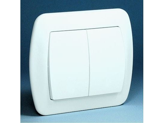 Kontakt-Simon AW5L/11, Muovi, Valkoinen, IP20, 250 V, 10 A, 90 mm