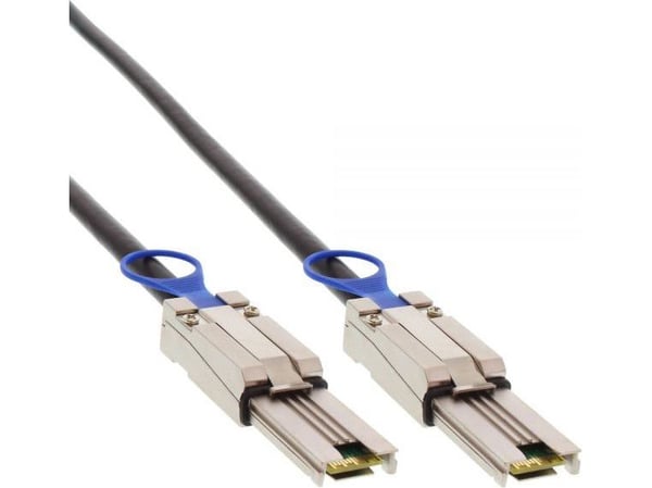 InLine 27623A, 0,5 m, Mini SAS SFF-8088 uros, SFF-8088, uros/naaras, musta