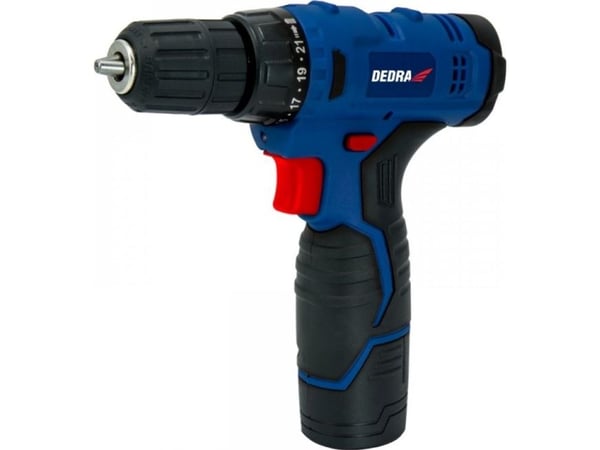 Dedra DED7874 12 V boremaskin/skrumaskin, 1x batteri 1,5 Ah