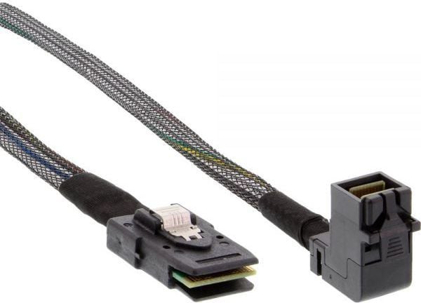 InLine Mini SAS HD 1.0m, 1 m, SFF-8087, SFF-8087, uros/naaras, musta
