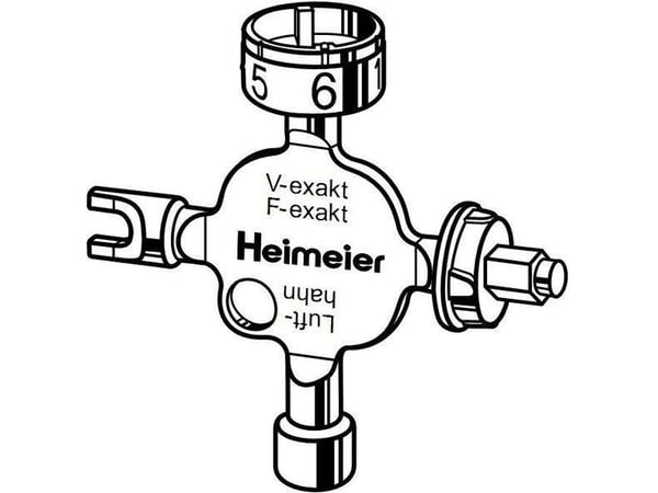 IMI Heimer universalnøgle - Til indstilling af Vekolux dobbelt tilslutningsarmatur.