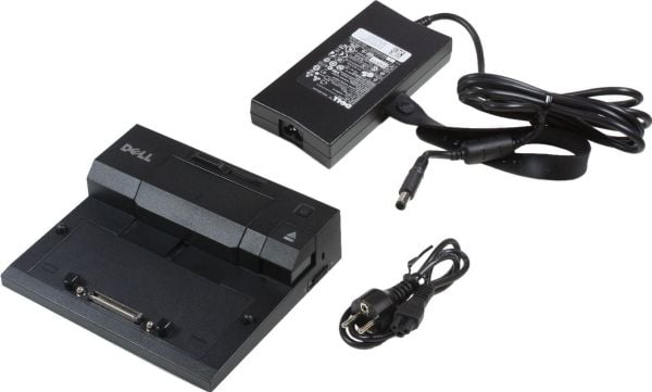 Dell E-Port II EURO Simple - Portreplikator - VGA, DVI, DP - 130 watt - for Latitude E5270, E5450, E5470, E5550, E5570, E7240, E7250, E7270, E7440,...