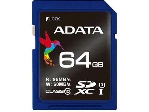 ADATA Premier Pro - Flashminnekort - 64 GB - Video Class V30 / UHS-I U3 / Class10 - SDXC UHS-I
