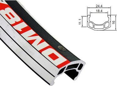 Alexrims Obrecz mtb DM18 26"x36otw. felg CNC-frest sort (ALX-DM1836)