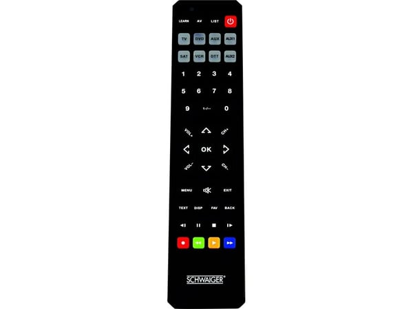 Schwaiger UFB4801 031, DVD/Blu-ray, SAT, TV, VCR, IR Kabelfri, Trykknapper, Sort