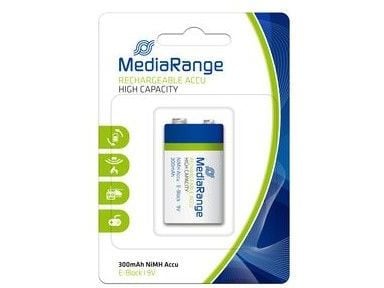 MediaRange MRBAT124 - Batteri 6HR61 - NiMH - (ladbare) - 300 mAh