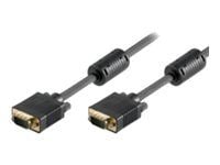 MicroConnect - VGA-kabel - HD-15 (VGA) (hann) til HD-15 (VGA) (hann) - 5 m - tommelskruer - svart