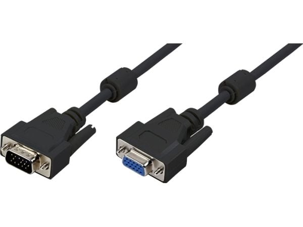 LogiLink 5m VGA, 5 m, VGA (D-Sub), VGA (D-Sub), Sort, Hankjønn/hunkjønn, RoHS