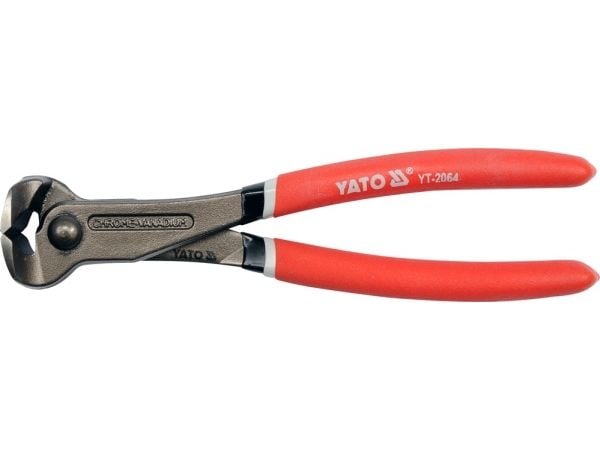 Yato YT-2064, Endekuttende tang, Kromvanadiumstål, PVC, Rød, 200 mm
