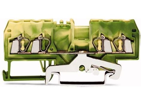Wagon 4-johtiminen kiskoliitin 2.5mm2 kelta-vihreä (280-837)