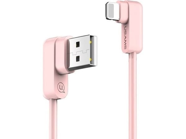 Usams USB-A - Lightning USB-kaapeli 1,2 m vaaleanpunainen (IPUSBCY03)