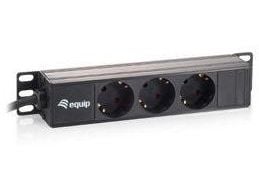 Equip 333302, 1U, Plast, 3 AC-utganger, 1,5 m, 250 V, 16 A