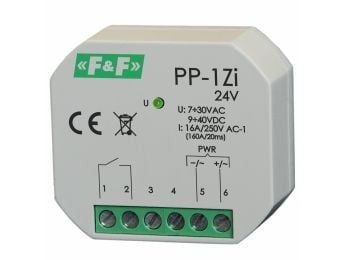 F&amp;F sähkömagneettinen rele 1Z 16A P/T - PP-1ZI 24V - PP-1ZI 24V