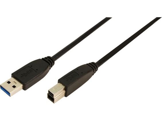 LogiLink 1m USB 3.0, 1 m, USB A, USB B, USB 3.2 Gen 1 (3.1 Gen 1), Hankjønn/hankjønn, Sort