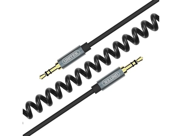 Unitek - Lydkabel - mini-phone stereo 3.5 mm hann til mini-phone stereo 3.5 mm hann - 1.5 m - rullet sammen