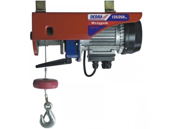 Dedra Exim elektrisk heis 550 W, 250 kg/6 m, 125 kg/12 Dedra Exim elektrisk heis 550 W, 250 kg/6 m, 125 kg/12