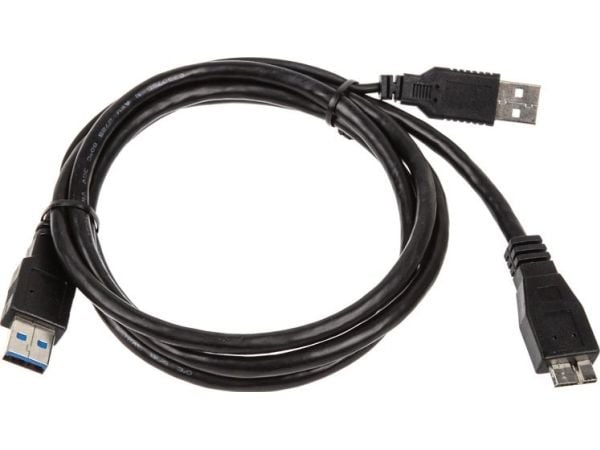 InLine 35415Y, 1,5 m, Micro-USB B, 2 x USB A, USB 3.2 Gen 1 (3.1 Gen 1), Hankjønn/hankjønn, Svart