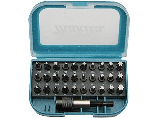 Makita P-73374 - Spissett for skrutrekker - 31 deler - torx, phillips, pozidriv - lengde: 25 mm - for Makita DHP482RTJ