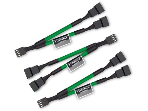 Noctua NA-SYC1 CHROMAX.GREEN, Kabelforlengelse, Grønn, Hunkjønn, Hunkjønn, 115 mm, 3 stykker