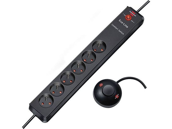 Brennenstuhl Eco-Line Comfort Switch pistorasia 6 pistorasiaa 2 m harmaa (1159454616)