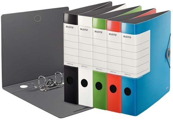 LEITZ mappe Solid, 180 grader, 62 mm, hvit A4, rett rygg, polyform, ripebestandig topp - 1 stk (1113-00-01)
