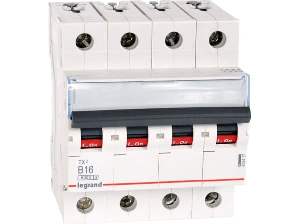 Legrand automatsäkring S304 TX3 B16 16A 4P B 403417