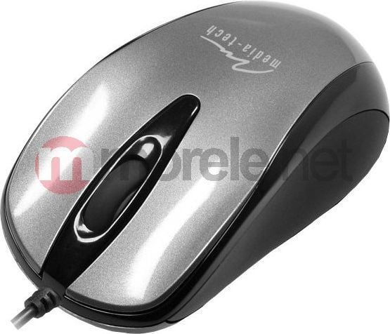 Media-Tech PLANO MT1091T - Mus - optisk - 3 knapper - kablet - USB - titan