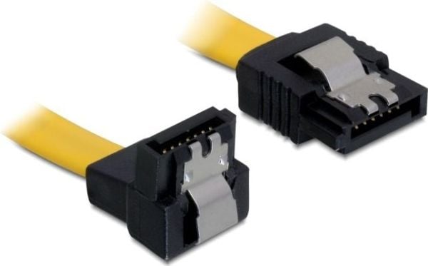 DeLOCK 0.2m SATA M/M, 0,2 m, Uros/uros, Keltainen