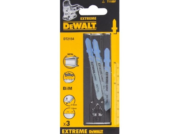 Dewalt T-tyyppinen pistosahanterä BIM76x51mm 3kpl metallille DT2154