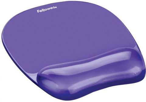 Fellowes Gel Crystal - Musematte med håndleddsstøtte - fiolett