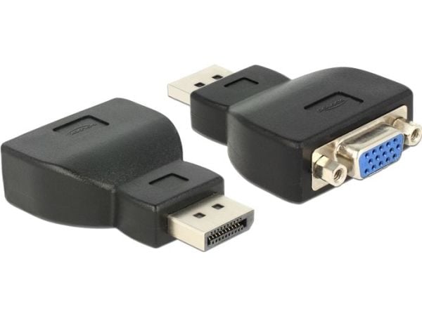Delock - Video adapter - DisplayPort hann til HD-15 (VGA) hunn - svart