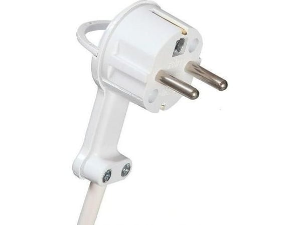 ULTRA FLAT kulmapistoke 16A 2P+Z 250V kahvalla valkoinen WT-16UP