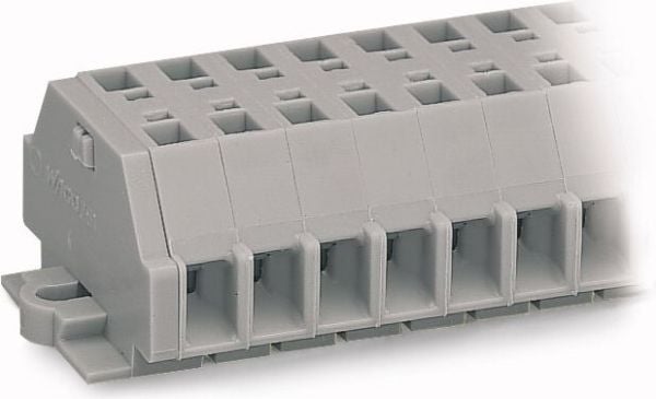 Wago kopplingslist 2-ledare 2,5mm2 6-polig med skruvfäste grå (261-106)