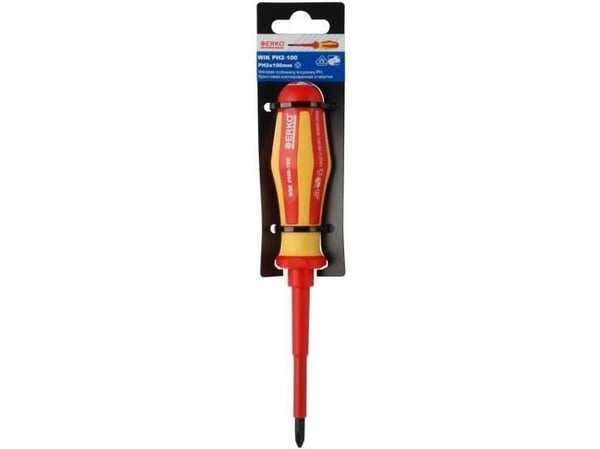 Erko isolert kryss skrutrekker PZ1 80 mm (WIK_PZ1-80) Erko isolert kryss skrutrekker PZ1 80 mm (WIK_PZ1-80)