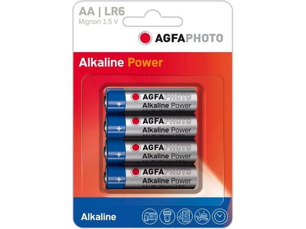AgfaPhoto - Batteri 4 x AA-typ - alkaliskt