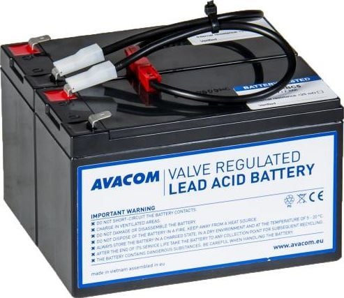 AVACOM AVA-RBC5, Forseglet blysyre (VRLA), 12 V, 7,2 Ah, 1 stykker, Sort, Part Numbers: RBC5 Modely: BE500ICH BE500U-BR BE525ICH BP280MP2 BP280SC B...