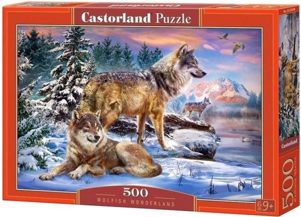 Castorland Wolfish Wonderland, 500 kpl, Eläimet, 9 vuosi/vuosia