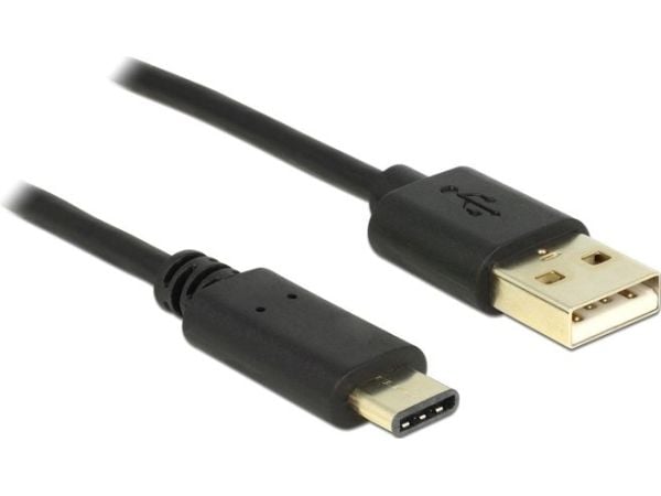 Delock - USB-kabel - USB-C (hann) til USB (hann) - USB 2.0 - 3 A - 50 cm - svart