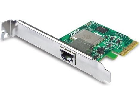PLANET ENW-9803, Intern, Koblet med ledninger (ikke trådløs), PCI Express, Ethernet, 10000 Mbit/s, Grønn, Rustfritt stål