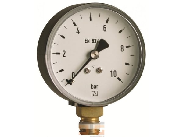 Afriso manometer varme RF 63 AX Ø=63 mm 0-10 bar 1/4" Kl. 2,5 - 63514