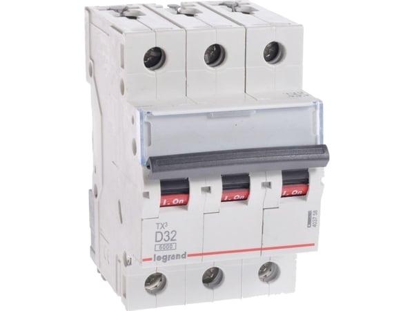 Legrand TX3, Dvärgbrytare, Typ D, IP20, 240 - 415 V