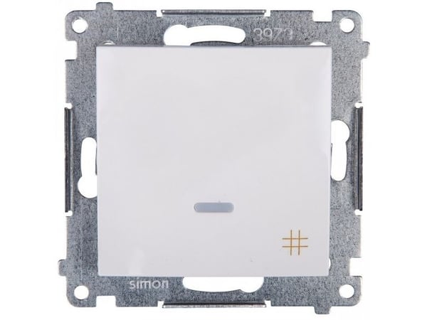 Kontakt-Simon DW7L.01/11, Muovi, Valkoinen, IP20, IP44, 250 V, 10 A, 75 mm