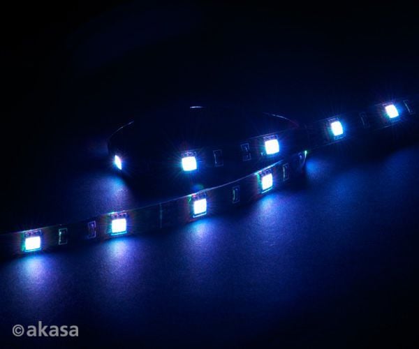 Akasa Vegas M AK-LD05-50WH - Belysning för systemkabinett (LED) - vit - 50 cm