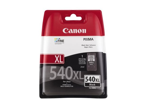 Canon PG-540 XL w/sec, Korkea (XL) värintuotto, Väriainepohjainen muste, 1 kpl